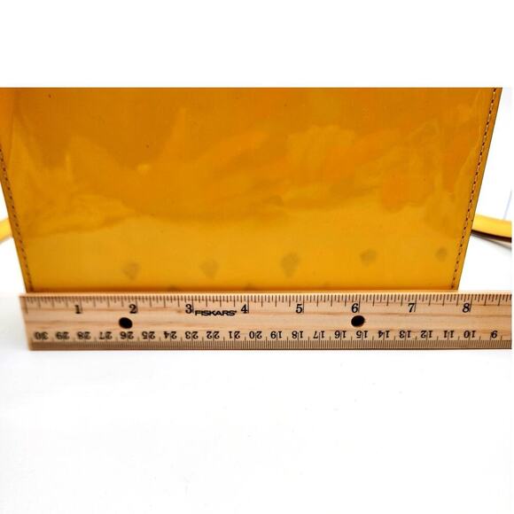 LOUIS VUITTON Yellow Vernis Leather Monceau BB Bag - Picture 13 of 16